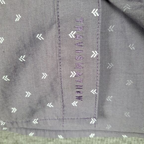 Travis Mathew Button Up Shirt Short Sleeve Golf Casual Arrow Print Medium - Picture 6 of 10